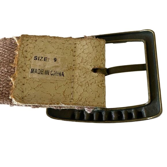 Vintage Brown Canvas Belt Size 9 - Picture 6 of 6